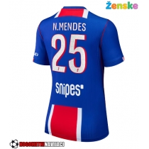 Ženske Nogometnih dresov Paris Saint-Germain Nuno Mendes #25 Domači 2026-27 Kratki rokavi